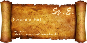 Szemere Emil névjegykártya
